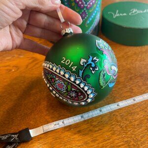 Vera Bradley Christmas Ornament in Emerald Paisley